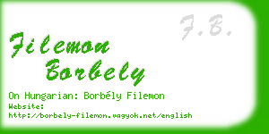 filemon borbely business card